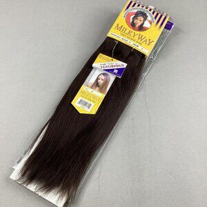 Milky Way Yaky Weave #2 Darkest Brown 100% Human Hair Track Weft Extensions